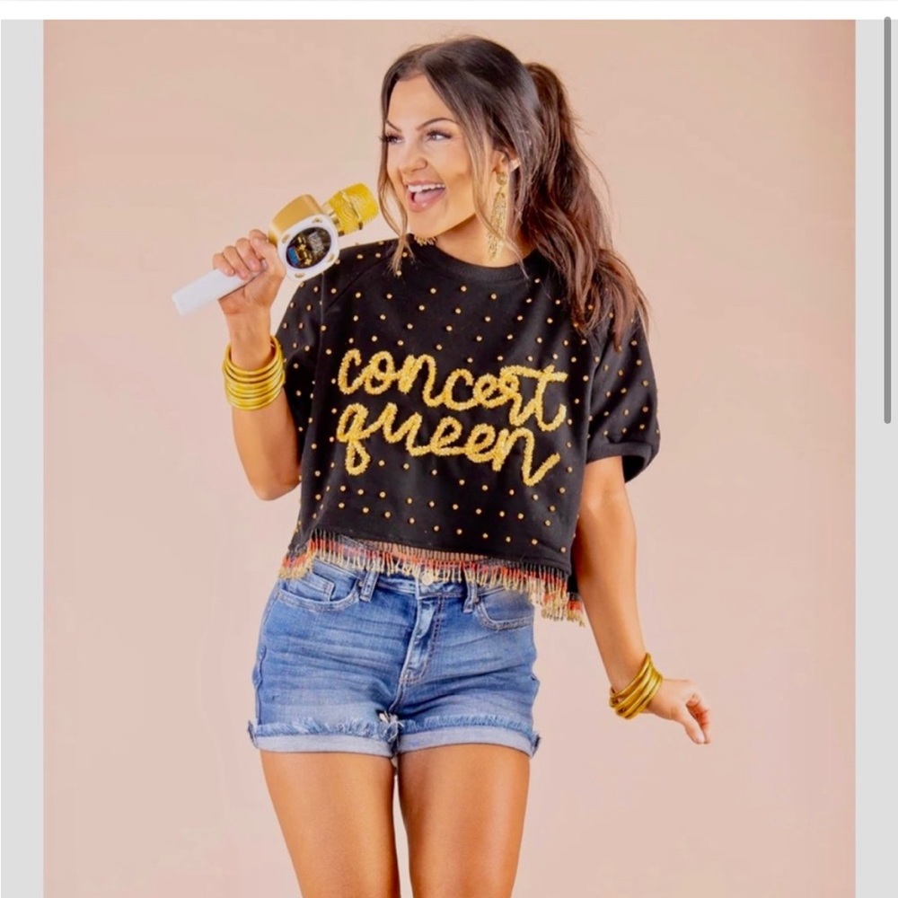 NWT Queen of Sparkles Concert Queen crop top